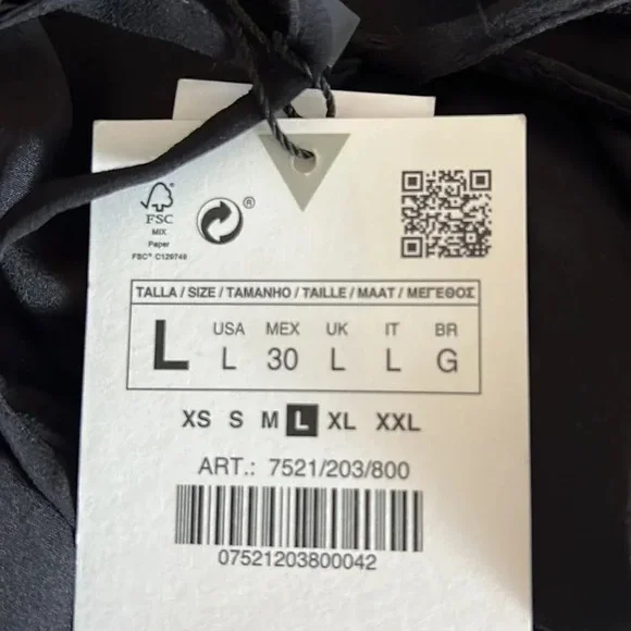 ZARA | Black | RUFFLED FLORAL DRESS - Picture 11 of 16